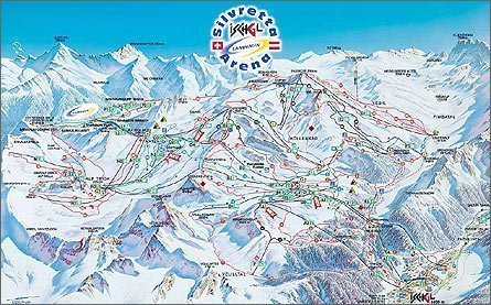 Схема склонов горнолыжного курорта Ишгль – увеличить изображение