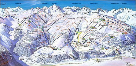 Схема склонов горнолыжного курорта Серфаус – увеличить изображение
