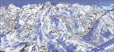 Схема склонов горнолыжного курорта Санкт-Антон – увеличить изображение